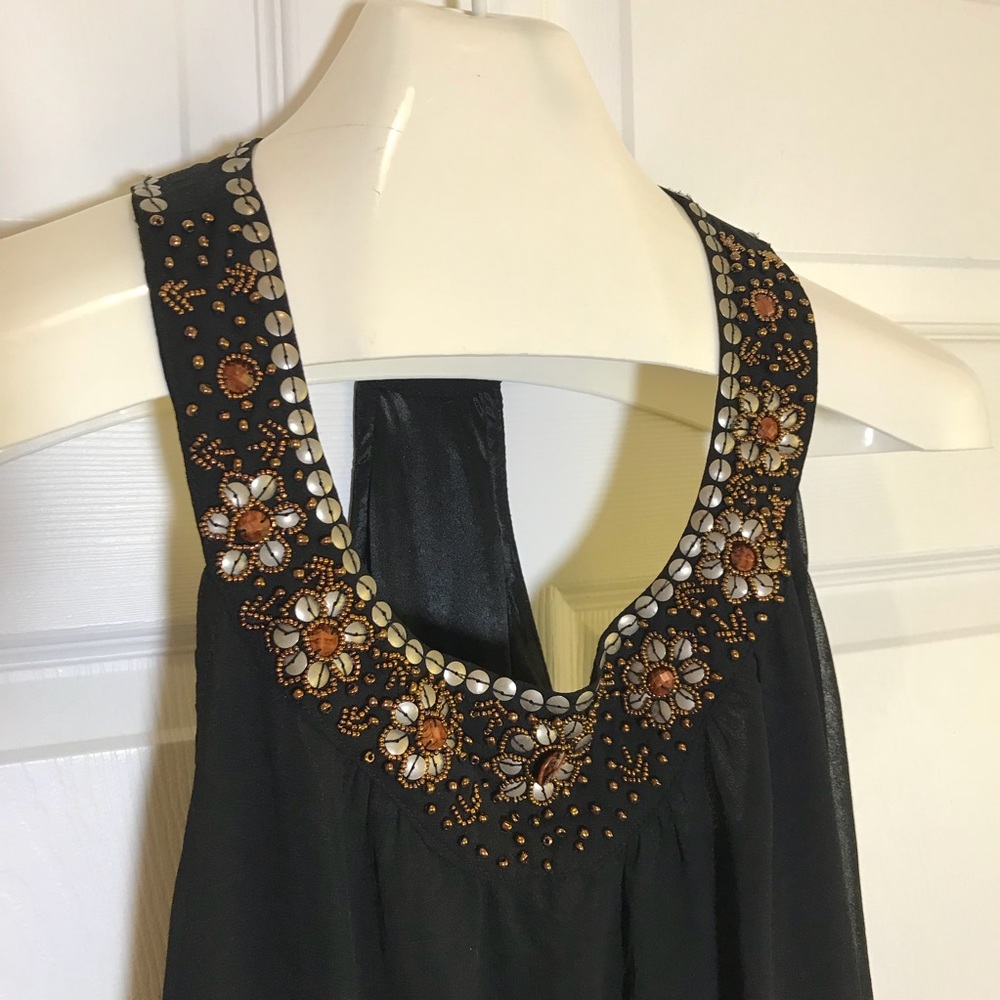 Theme Beaded Neck Racerback Dress - Picture 2 of 6